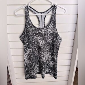 Nike Dri-fit Black and White Racer Back Tank Top